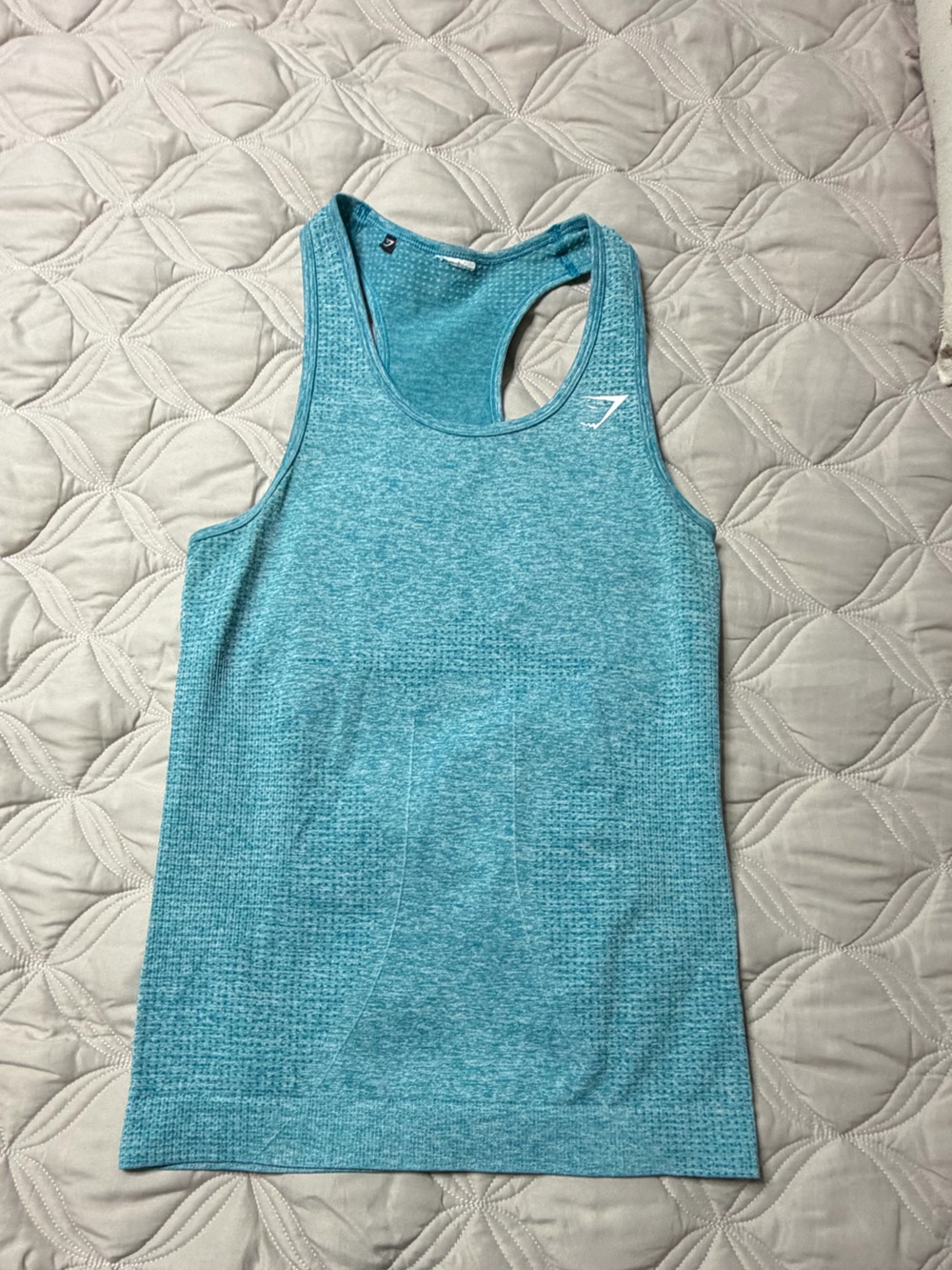 Gymshark Teal Blue Seamless Racerback Tank Top